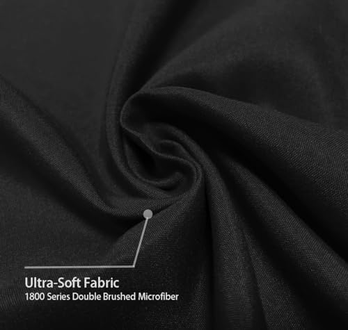 iMaylex 1800 Series Brushed Microfiber Body Pillowcase, Black, 20x48 Inch