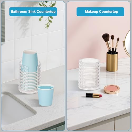 Bathroom Cup Dispenser for 3oz Mouthwash Cups - Clear Acrylic Organizer