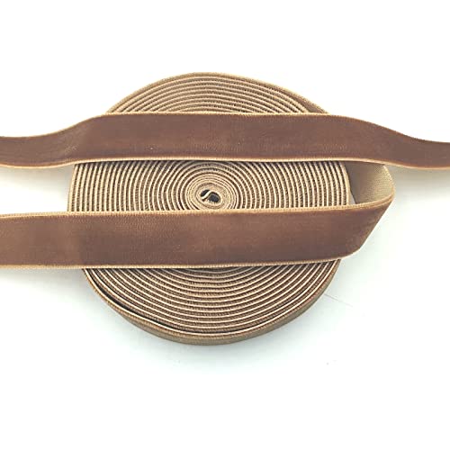 30 Light Brown Velvet Ribbon for Gift Wrapping DIY Crafts and Decor - 5/8 Inch x 5 Yards