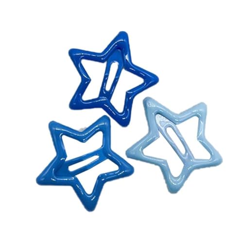 Czhotg 12-Piece Blue Star Hair Barrettes Alloy Hair Clips for Women