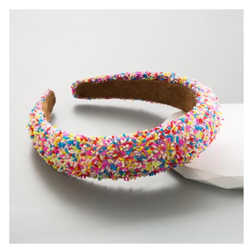 Rhinestone Padded Headband Wide Candy Hair Band for Women