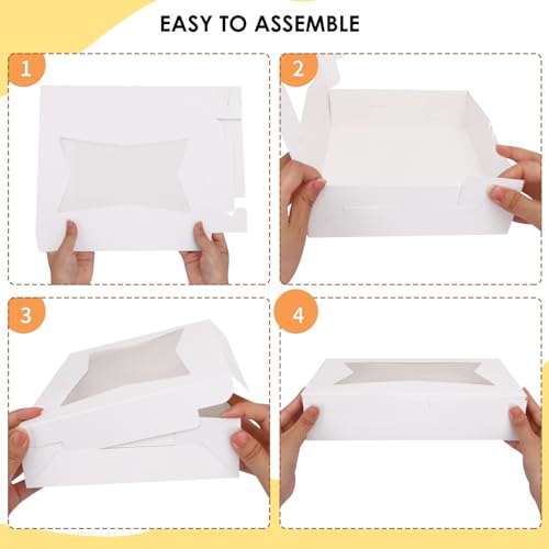 TOMNK 7-Piece Cookie Boxes with Clear Windows - Ideal for Treats