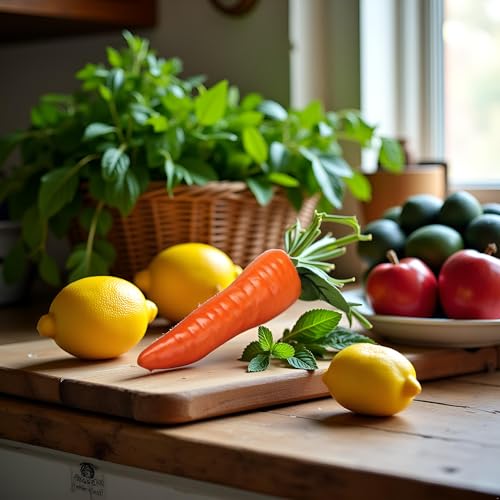 Realistic Orange Artificial Carrot for Home Decor - 1Pc