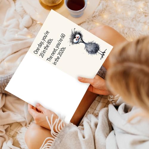 Funny 60th Birthday Card for Men and Women - Unique Gift & Decoration