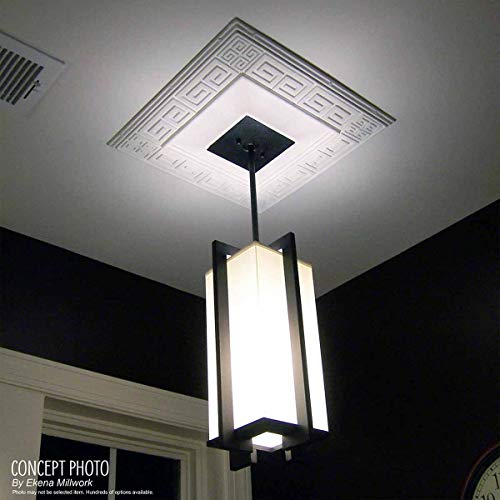 Ekena Millwork CM24WA Waltz Ceiling Medallion, 24"W x 20 1/2"H x 1 1/8"P (Fits Canopies up to 5 1/4"), Factory Primed