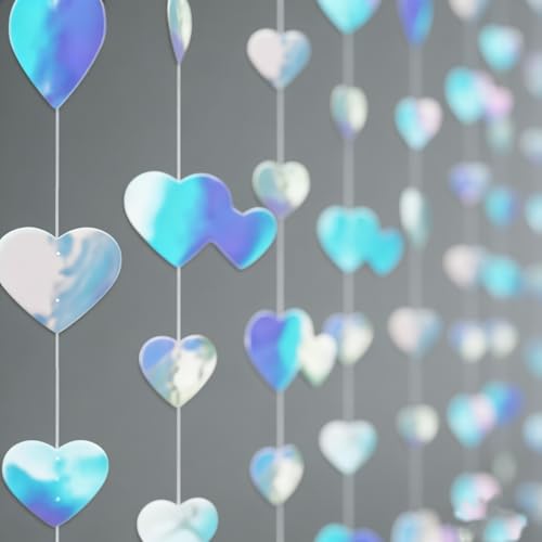 Iridescent Heart Garland - 52Ft Wedding & Party Decoration
