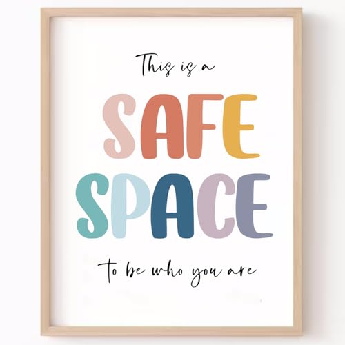 Safe Space Print – Boho Wall Art for Counselors & Classrooms 8x10