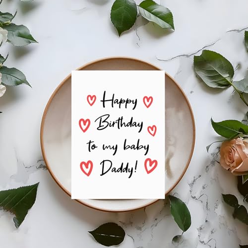 Happy Birthday Card for Baby Daddy | 5x7 Husband Card