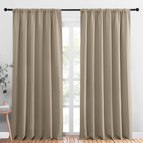 NICETOWN Blackout Curtains - 2 Panels, Thermal Insulated, 70x95" Soft Taupe