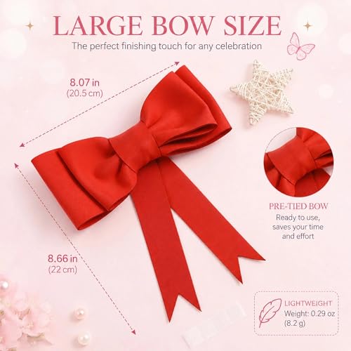 Oversized Red EVA Foam Bow Cake Topper for Birthdays & Parties