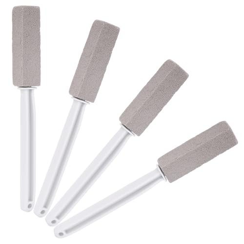 Pumice Stone Toilet Bowl Cleaner with Long Handle - 4 Pack Hard Water Remover