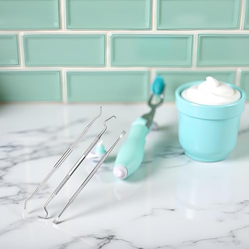 Zhuluck 3-Piece Stainless Steel Dental Pick and Scaler Set for Home Oral Care