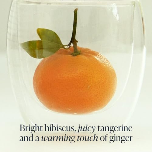 Rishi Tea Tangerine Hibiscus Herbal Tea Bags - Organic, Caffeine Free, 30 Count