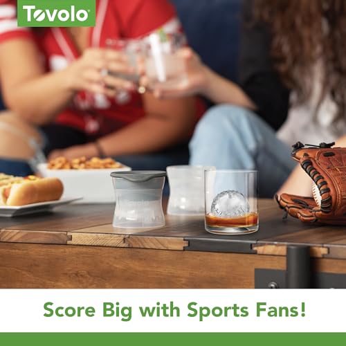 Tovolo Baseball Ice Molds - 2-Pack Large Silicone Sphere Ice Makers