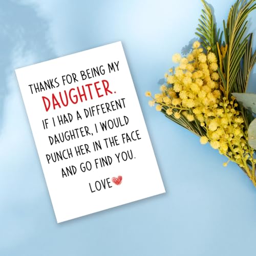 Funny Birthday Card for Daughter - Hilarious Gift from Parents