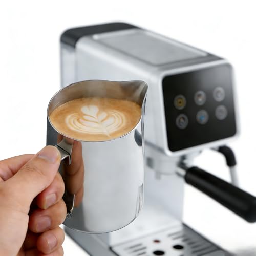 AMZCHEF Stainless Steel Milk Frothing Pitcher 350ml Latte Art Cup