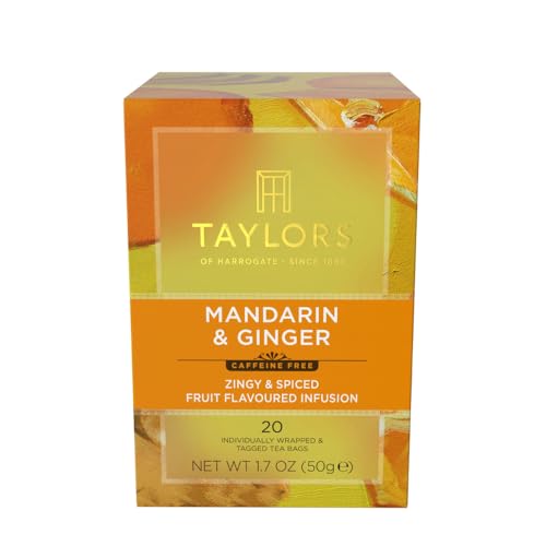 Taylors of Harrogate Mandarin & Ginger Herbal Tea - 20 Bags (6 Pack)