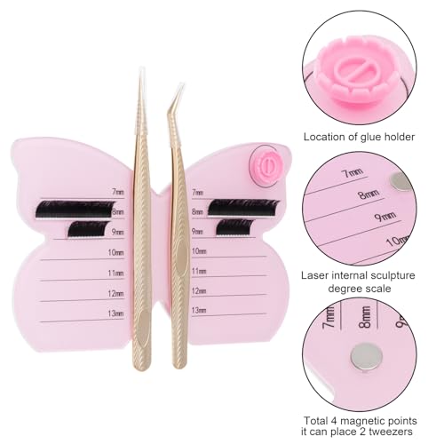 Acrylic Butterfly Lash Extension Tile with Magnetic Points