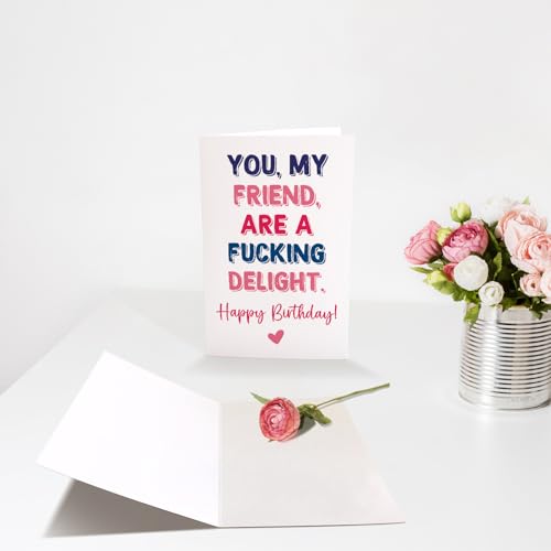 Funny Birthday Card for Best Friend - Hilarious Card for Men & Women