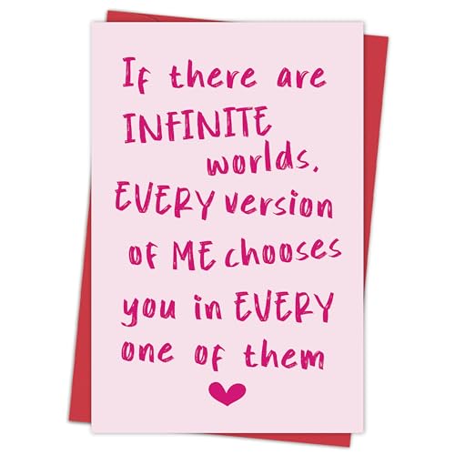 Romantic Anniversary Card - Infinite Worlds Love Message