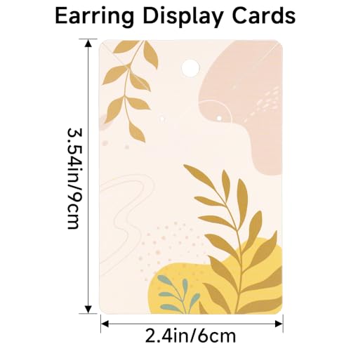 Joycraft 100Pcs Brown Earring and Necklace Display Cards 2.3x3.5in
