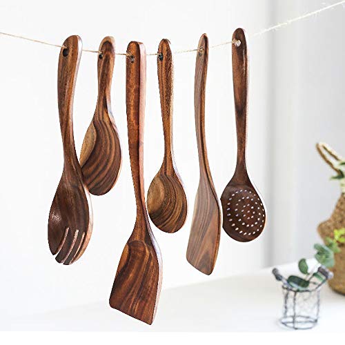 COSIBOA Teak Wooden Spatula Turner - Handcrafted Kitchen Utensils