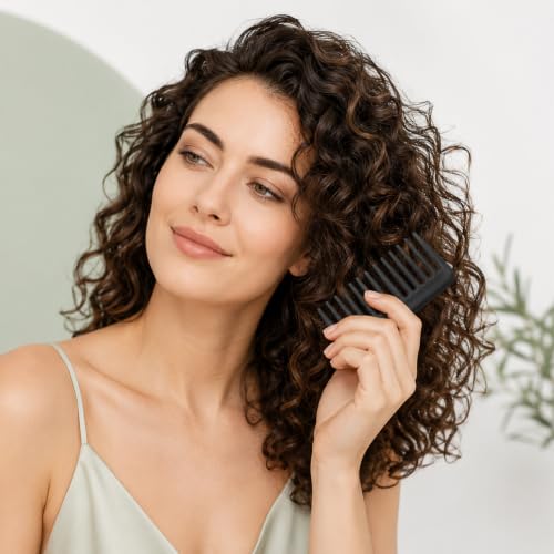 Aphumedc Mini Travel Wide Tooth Comb - Anti-Static Portable Hair Detangling Pocket Comb for Wet and Dry Hair