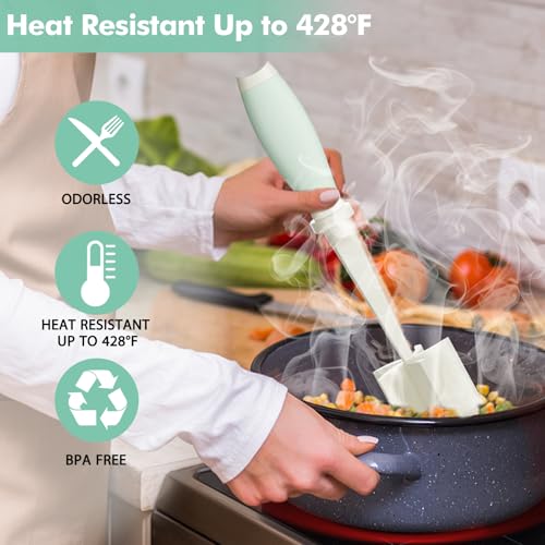 Shadowgallery Meat Chopper, Heat-Resistant Ground Beef Masher - White