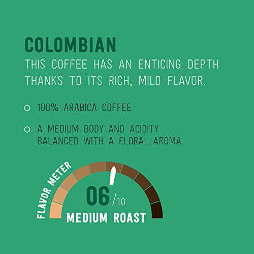 Happy Belly Colombian Medium Roast Coffee Pods - 100 Count