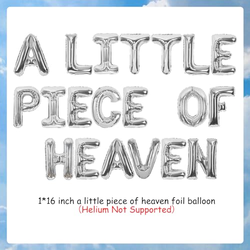 A Little Piece of Heaven Cloud Balloon Banner Baby Shower Decor