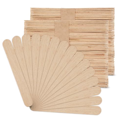 Hygloss Natural Wood Jumbo Craft Sticks 6-Inch 100 Count Popsicle Sticks