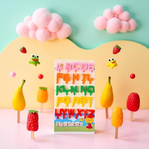 26-Piece Alphabet Food Picks & Fruit Forks for Bento Boxes