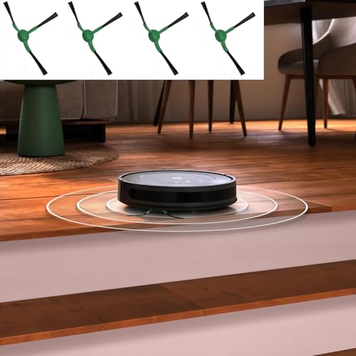 4 Pack Replacement Side Brushes for Roomba Combo & Vac Essential Series - Easy Install, Durable Bristles