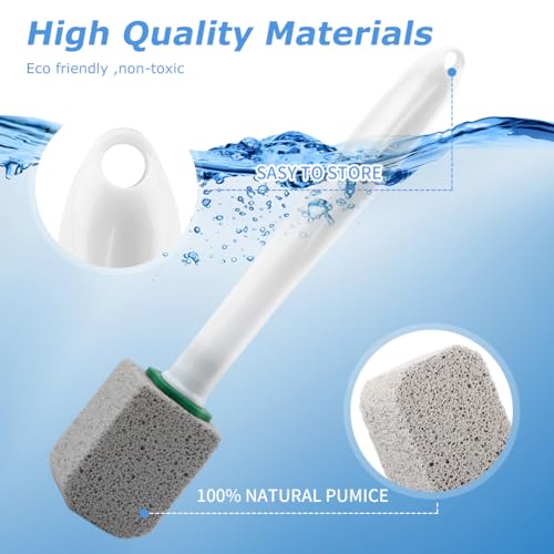 Toilet Pumice Stone Cleaning Set with Handle & 10 Refills