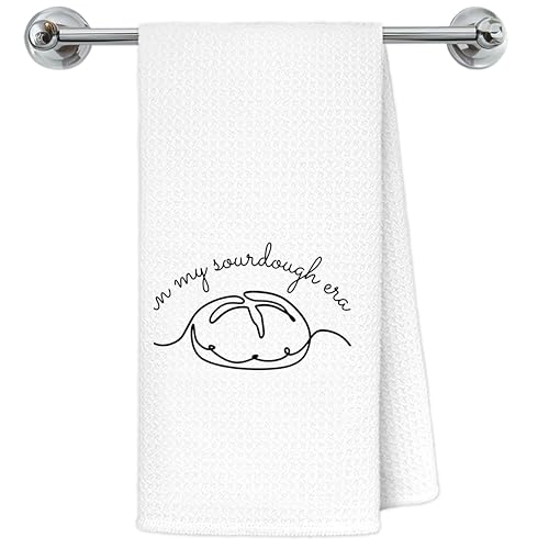 Exqcom Sourdough Era Kitchen Towel 16x24 Inch Funny Baking Gift