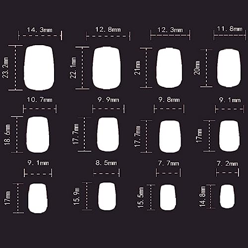 Halloween Coffin Press on Nails - 24Pcs White Spider Acrylic False Nails