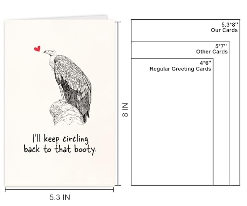Funny Anniversary Card with Cheeky Pun - I'll Keep Circling Back to That Booty