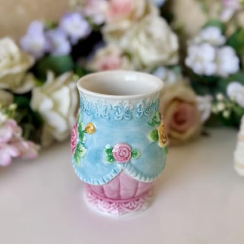 Victoria Rose Ceramic 4-Piece Bathroom Accessory Set - Multicolour
