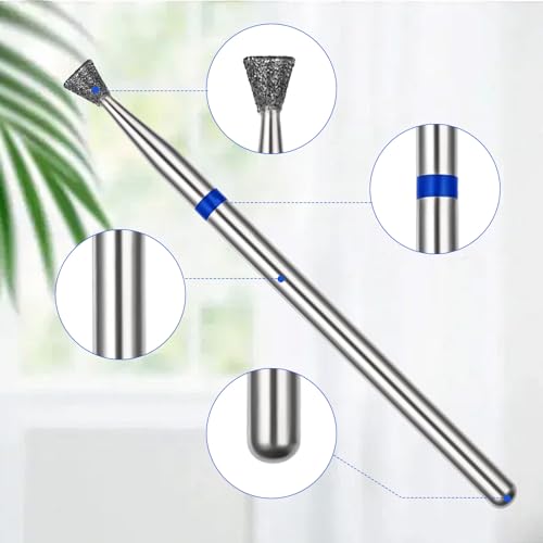 Tiesome 5 PCS Cuticle Clean Nail Drill Bits Diamond Carbide for Acrylic Gel