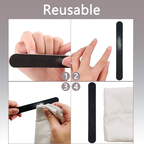 Professional Nail Files 20 Pack 100/180 Grit Emery Boards for Acrylic