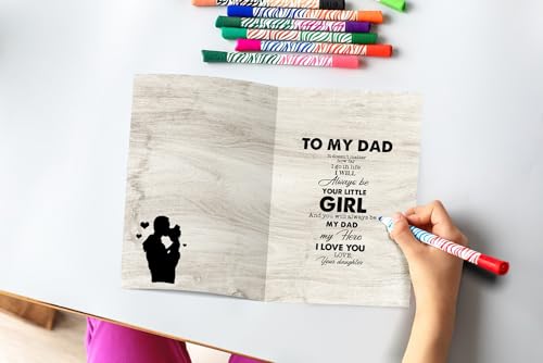 Funny Father's Day Card with Envelope - 5x7 Inch Gift for Dad