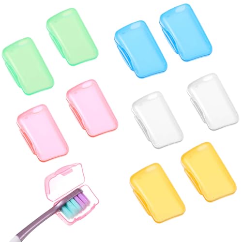 Xinjoduz 10-Pack Toothbrush Head Cover Caps for Travel, Portable Dustproof Protector