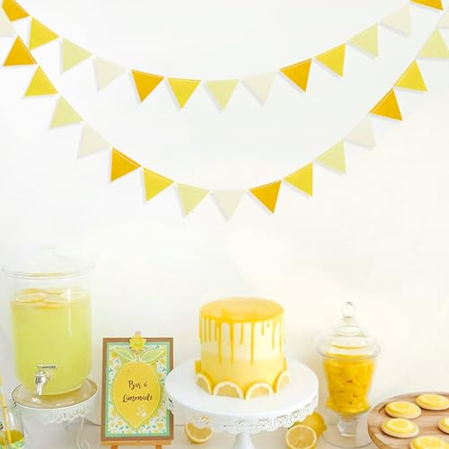 Ombre Yellow Mini Bunting Banner - 24ft Felt Party Decor