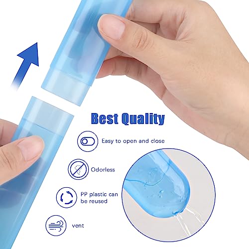Hooqict 4 Pack Travel Toothbrush Case - Portable Plastic Holder