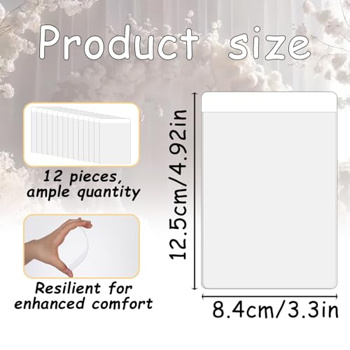 12 Pcs Pocket Boutonniere Holders for Men - Durable Plastic Sleeves
