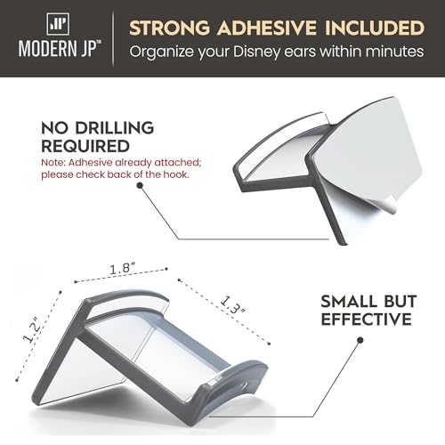 Adhesive Headband Holder for Disney Ears - 8-Pack, Strong & Minimalist Design