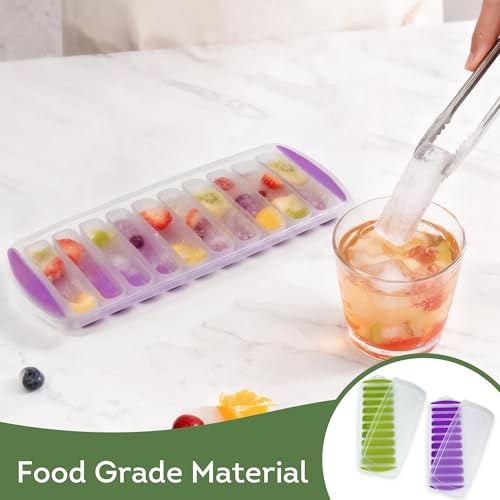 Lily's Home Silicone Ice Cube Tray Set - BPA-Free, Stackable Design