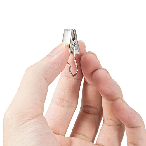 Heavy Duty Stainless Steel Curtain Clips - 50PCS for Drapes & Decor