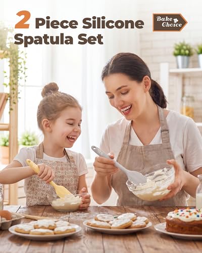 Bake Choice Silicone Spatula Set - 2 Heat Resistant Tools