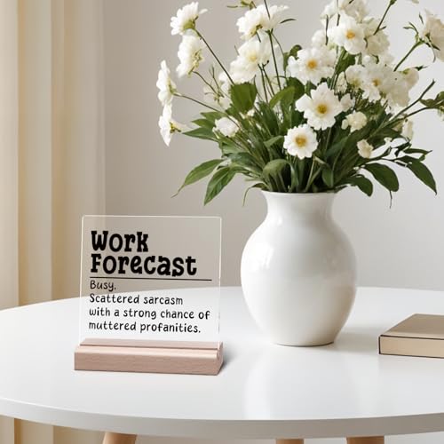 Funny Office Desk Sign - Thank You Gift for Coworkers & Friends